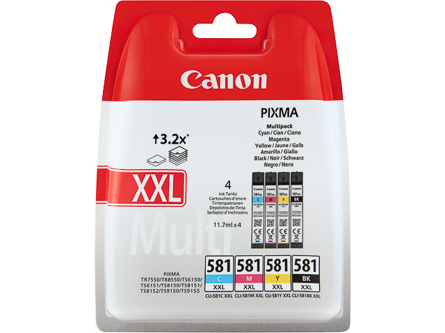 Canon CLI-581XXL Multipack C-M-Y-BK