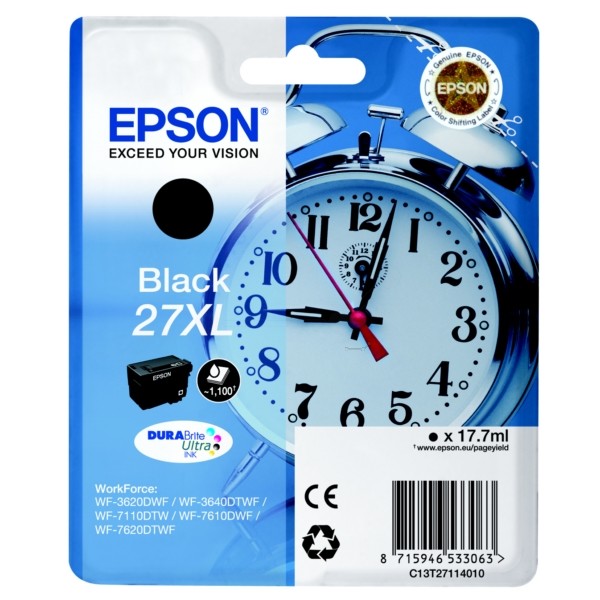 Epson C13T27114012 17.7ml 1100pagina's Zwart inktcartridge
