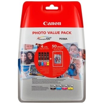 Canon PVP-CLI-551XL+PP-201 CMYK 50sh BLIST (6443B006)