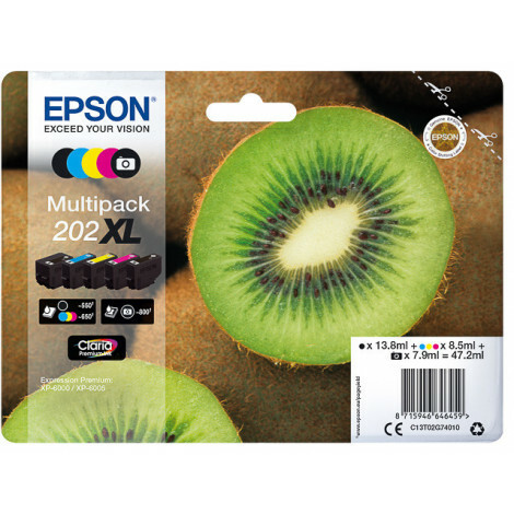 Epson 202XL T02G74010 Inkt BK/Y/C/M/PB