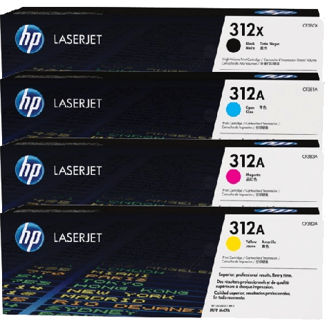 HP 312X Rainbowkit (CMYK) CF380X, CF381A, CF382A, CF383A