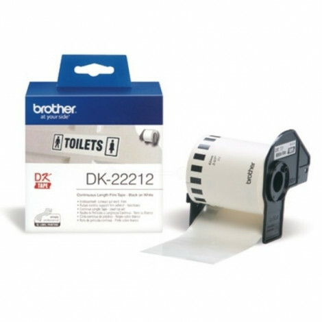 Brother Originele DK-22212 doorlopende labelrol – film - zwart op wit, breedte 62 mm ✔️