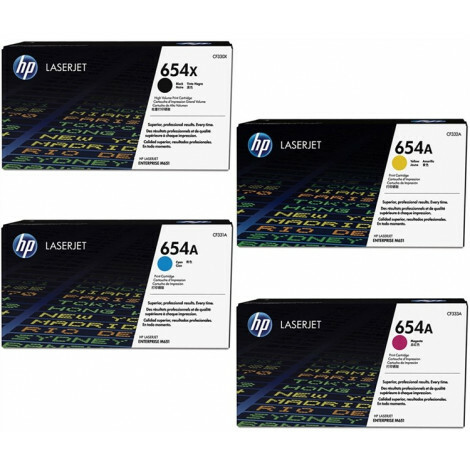 HP 654X, 654A Rainbowkit (CMYK) CF330X, CF331A, CF332A, CF333A