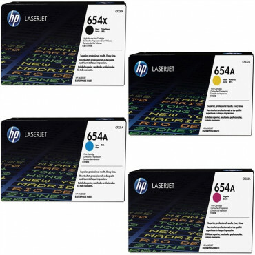 HP 654X, 654A Rainbowkit (CMYK) CF330X, CF331A, CF332A, CF333A