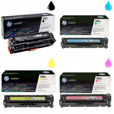 305X 305A HP CE410X, CE411A, CE412A, CE413A Rainbowkit (CMYK)