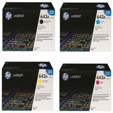 HP 643A Rainbowkit (CMYK) Q5950A, Q5951A, Q5952A, Q5953A