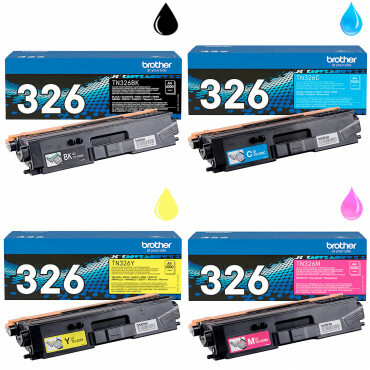 Brother TN-326BK, TN-326C, TN-326M, TN-326Y Toner Rainbowkit (CMYK)